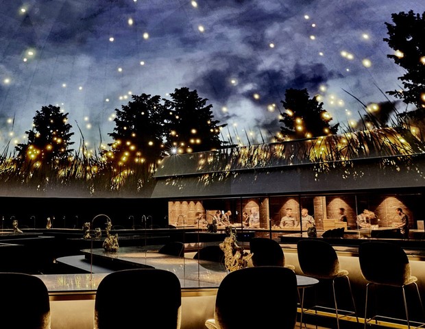 Restaurante na Dinamarca com teto em estilo planetário proporciona jantar sob as estrelas (Foto: Claes Bech Poulsen)