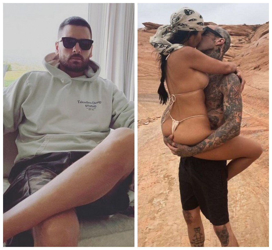 Scott Disick expôs seu descontentamento com as várias fotos de Kourtney Kardashian com Travis Barker (Foto: Instagram)