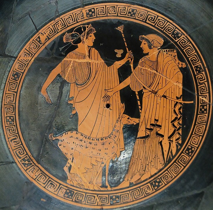 Apolo e Ártemis em obra no Museu do Louvre (Foto: Wikimedia Commons )