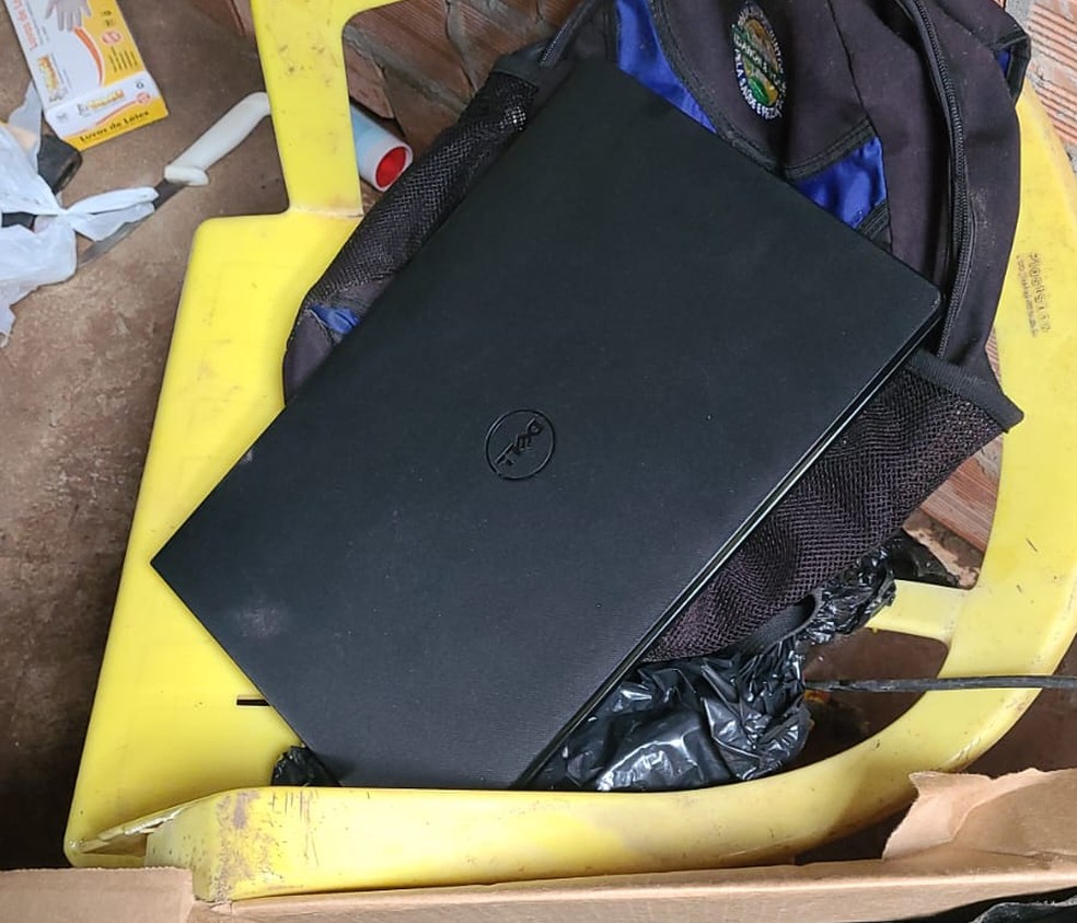 Notebook da Idaron foi recuperado pela polícia — Foto: PC-RO/Reprodução