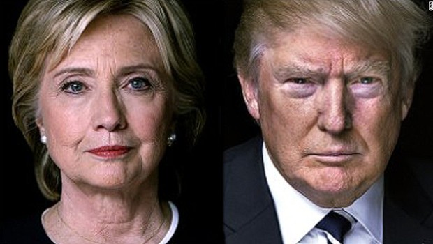 Hillary Clinton e Donald Trump (Foto: Reprodução/CNN)