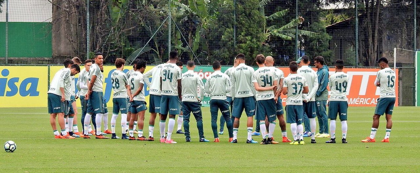 Palmeiras treina em campo apenas com reservas, e Willian faz teste físico