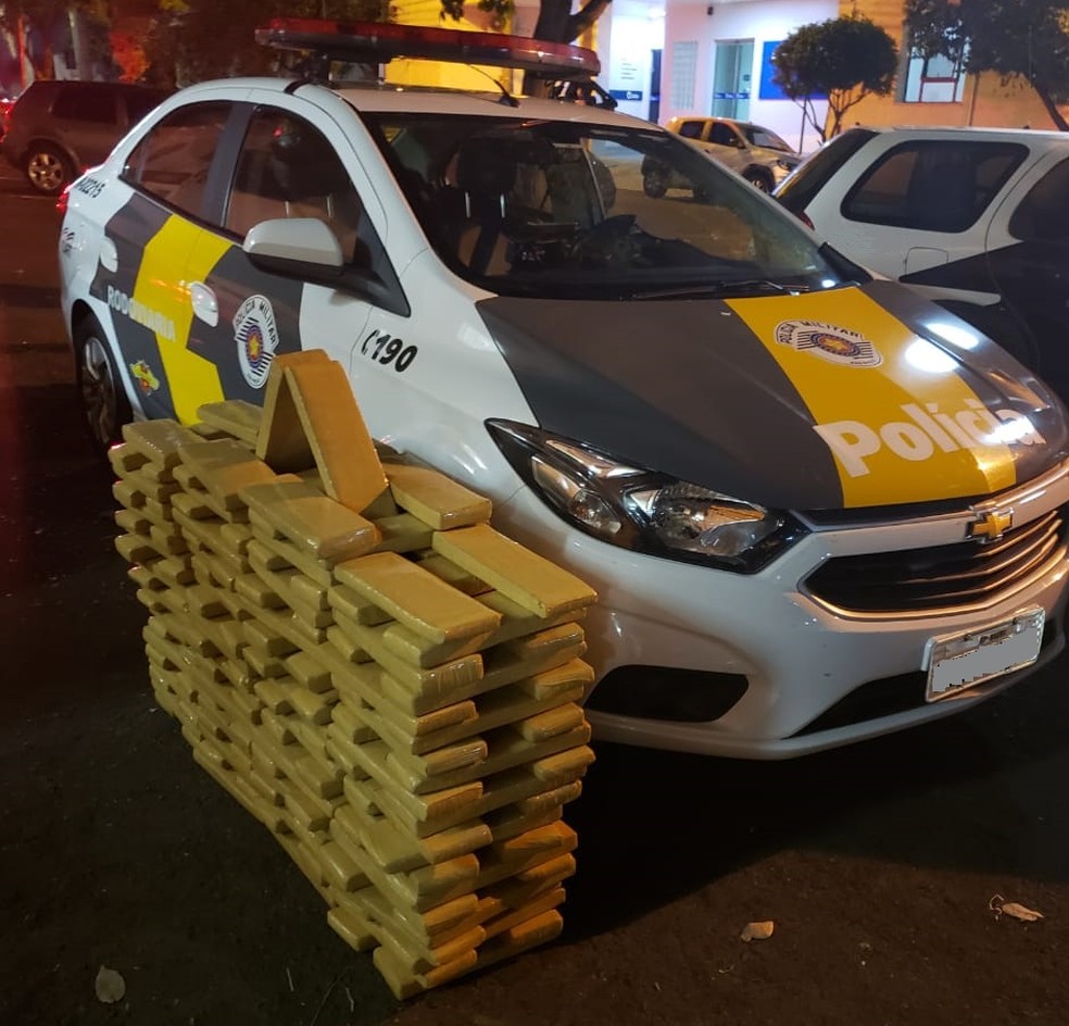 Polícia apreendeu mais de 170 quilos de droga  — Foto: Polícia Rodoviária/Cedida