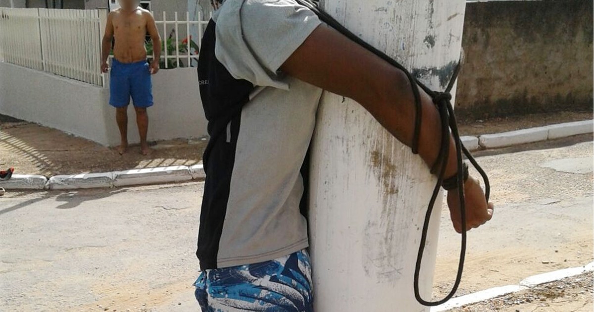 Moradores amarram ladrão em poste até a chegada da polícia em Cuiabá -  notícias em Mato Grosso - G1