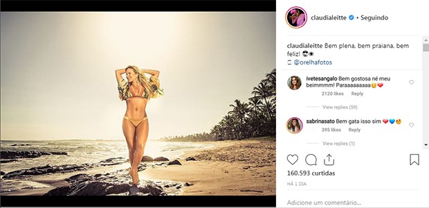 Ivete Sangalo e Sabrina Sato deixam elogios no Instagram de Claudia Leitte (Foto: Reprodução/Instagram)