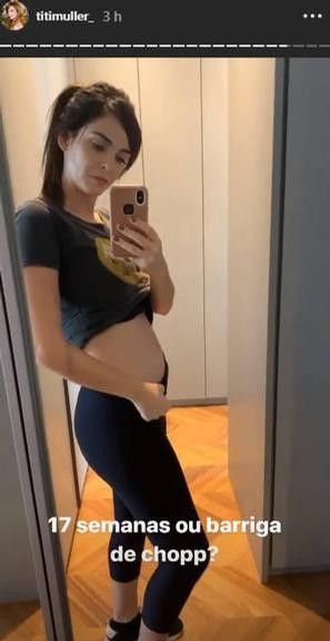 Titi Müller celebra os cinco meses de gravidez (Foto: Reprodução/ Instagram)