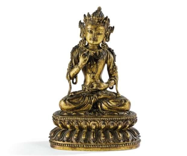 Escultura budista leiloada por 492 mil euros (Foto: Sothesby/divulgação)