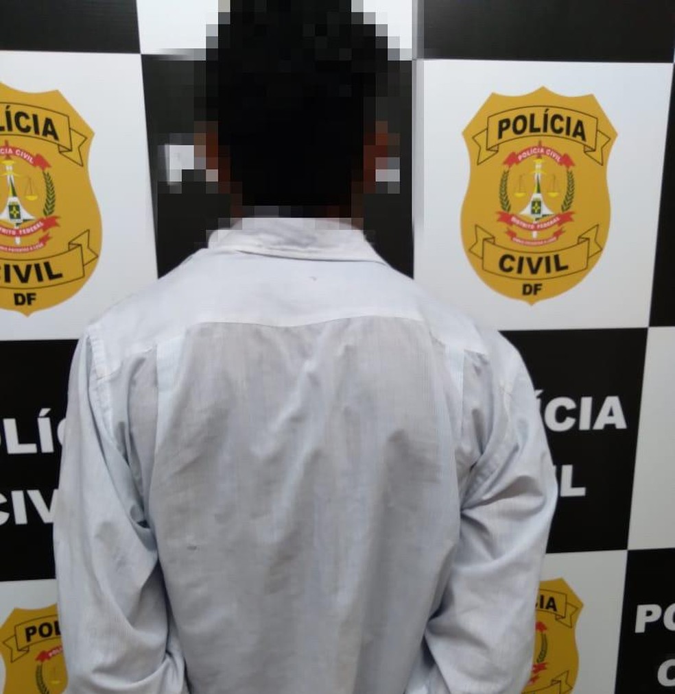 Suspeito de matar vizinho com golpes de madeira é preso no DF — Foto: PCDF/Divulgação