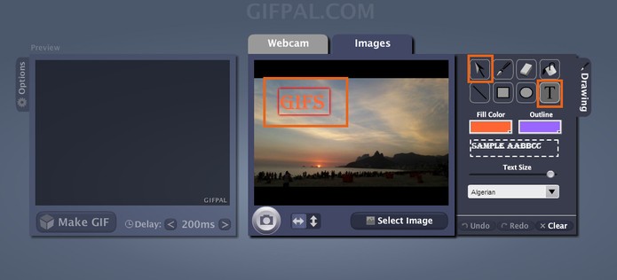 Inicie a personalização de cada imagem no GIF (Foto: Reprodução/Barbara Mannara)