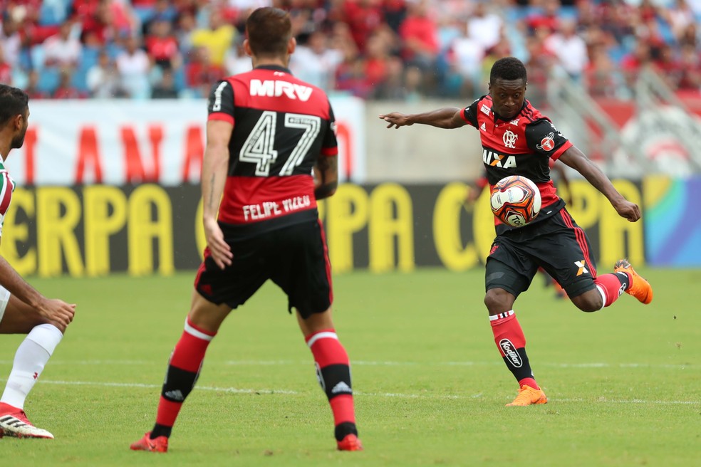 Marlos Moreno tem 17 partidas com a camisa do Flamengo, mas nunca ficou os 90 minutos em campo (Foto: Gilvan de Souza / Flamengo)
