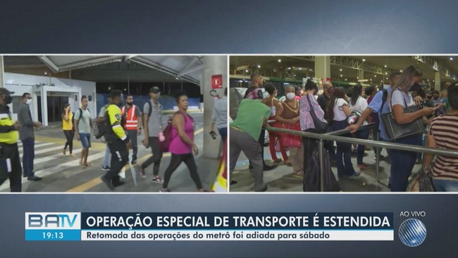 Operação especial de transporte em Salvador, devido acidente no metrô, é estendida