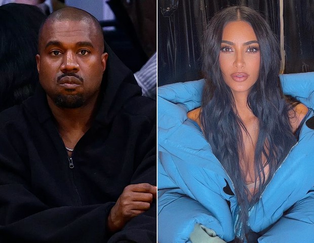 Kanye West e Kim Kardashian (Foto: Getty Images e Reprodução / Youtube)
