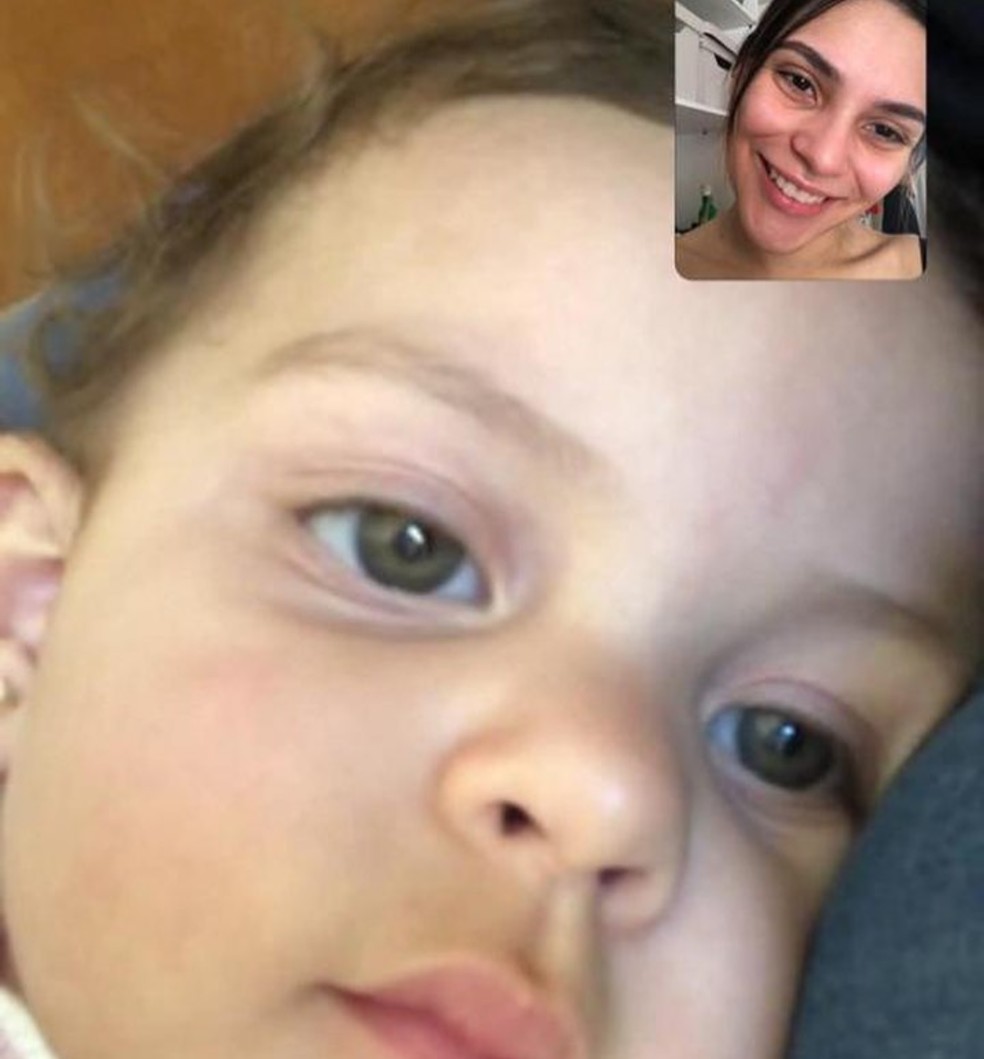 Ludmilla fala com a filha Antonella desde setembro de 2020 apenas por chamada de vídeo — Foto: Arquivo pessoal