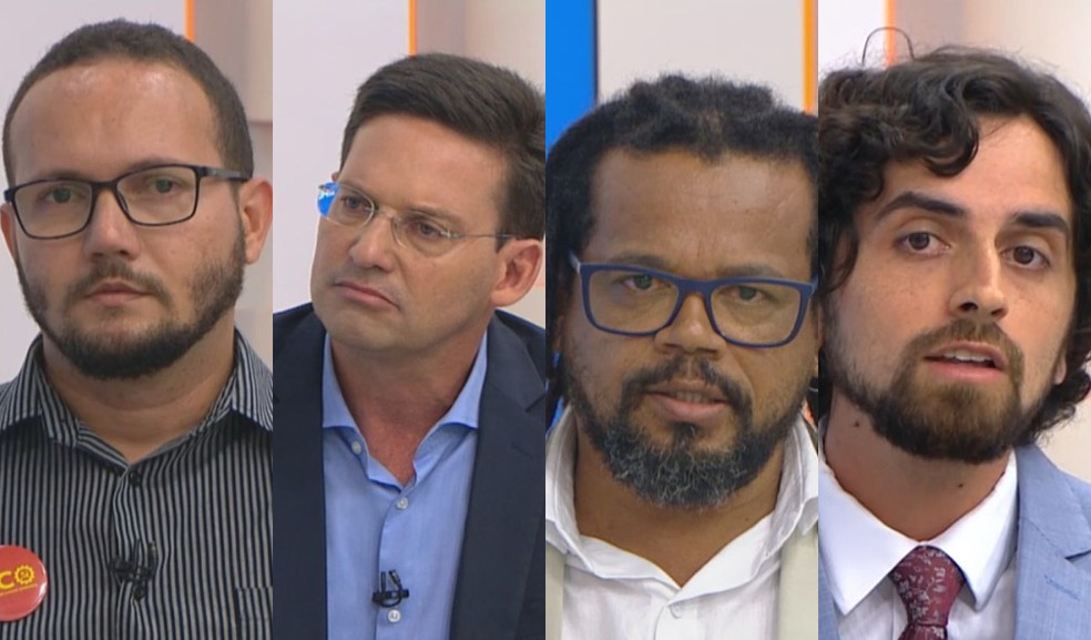 Marcelo Millet, João Roma, Kléber Rosa e Giovani Damico — Foto: Reprodução/ TV Bahia