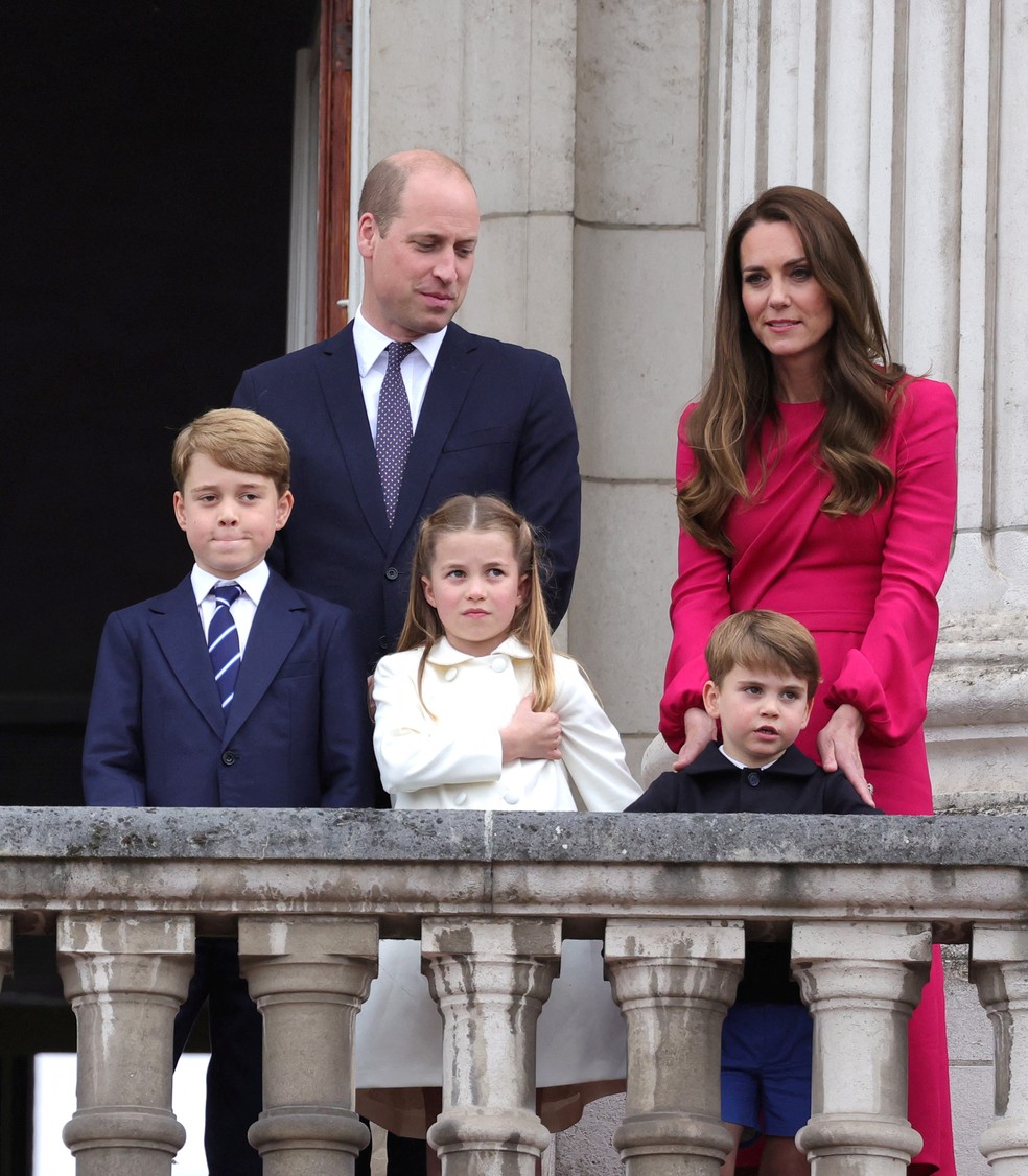 Família de William e Kate: George, Charlotte, e Louis — Foto: Chris Jackson/Reuters