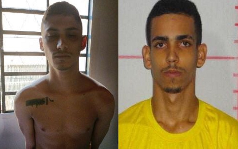 Marcos Kalebe da Silva Arantes e Michael Douglas Ferreira foram presos suspeitos de matar jovem e irmã, em Goiânia — Foto: Divulgação/Polícia Civil