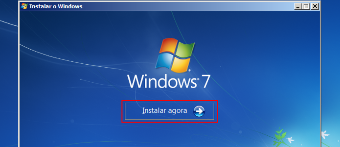 Iniciando a instalação do Windows 7 (Foto: reprodução/Edivaldo Brito) (Foto: Iniciando a instalação do Windows 7 (Foto: reprodução/Edivaldo Brito))
