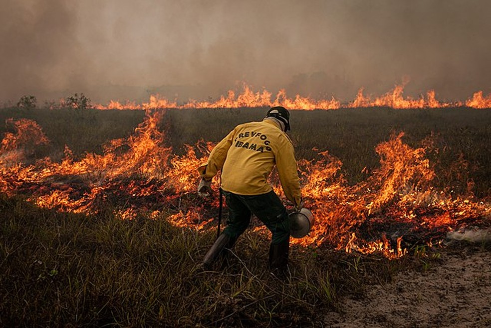 Brigadistas do Prevfogo/Ibama participam de operação conjunta para combater incêndios na Amazônia — Foto: wikimedia commons