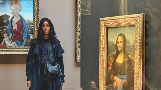 Camilla de Lucas visita museu do Louvre em Paris e se choca com tamanho da Mona Lisa