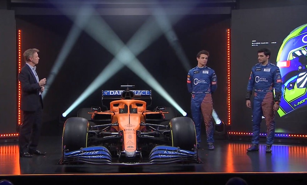 Norris e Sainz formam novamente a dupla da McLaren em 2020 — Foto: Reprodução/McLaren