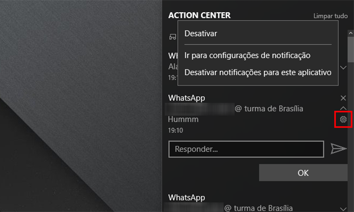 Usuário pode personalizar notificações do Android no Windows 10 a qualquer momento (Foto: Reprodução/Elson de Souza)