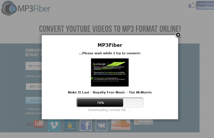 MP3Fiber entra na categoria dos conversores simples e funcionais (Foto: Reprodução/Filipe Garrett)