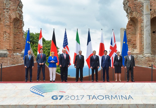 43ª reunião de cúpula do G7 em Taormina (2017) (Foto: Italian G7 Presidency 2017/Wikimedia Commons)