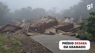 Prédio desaba em Gramado após cidade apresentar rachaduras no solo