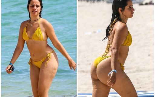 Camila Cabello é fotografada em praia em Miami