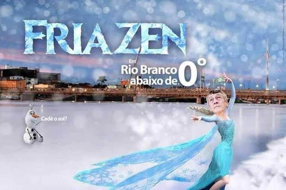 Previsão de frio para o Acre movimenta a web deste a quarta-feira (19) — Foto: Reprodução