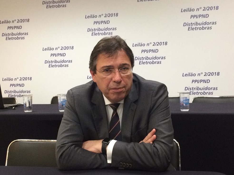 Presidente da Eletrobrás, Wilson Ferreira Jr., durante leilão da Cepisa. (Foto: Luísa Melo/G1)