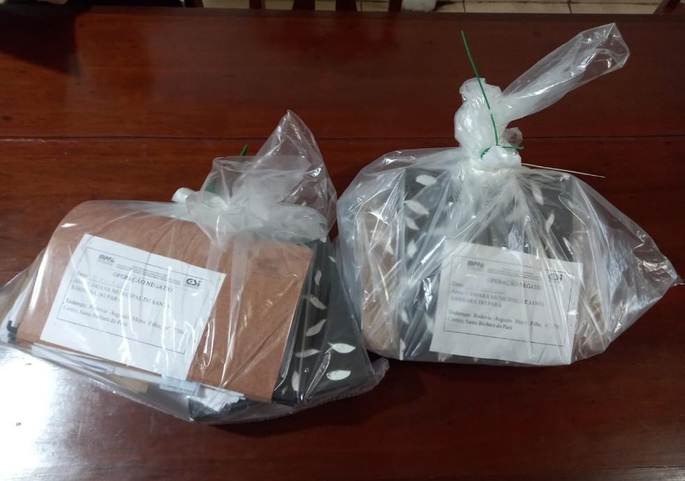MPPA cumpriu mandado de busca e apreensão em Santa Bárbara do Pará, na Grande Belém. — Foto: Divulgação