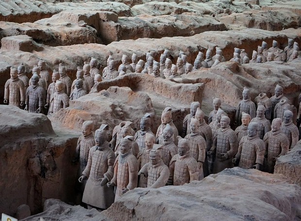Guerreiros de Terracota, uma das atrações turísticas de Xian, na China (Foto: Pixabay / Tracey Wong / CreativeCommons)