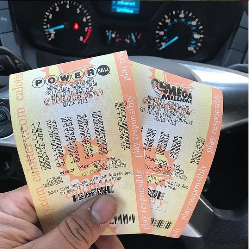 Imagem de uma rede social da loteria de powerball — Foto: Reprodução/US PowerBall Lottery