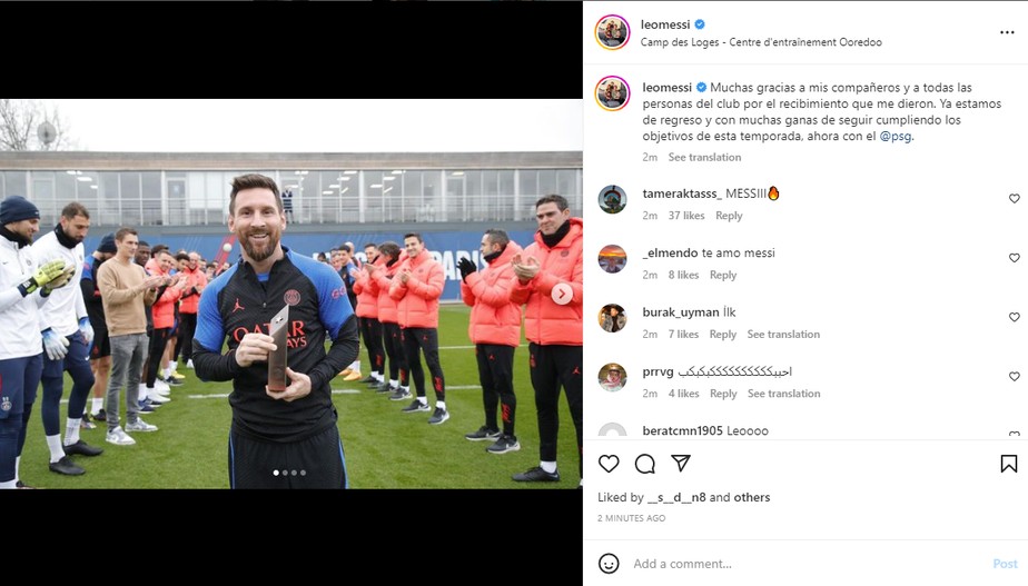 Messi: recepção no PSG