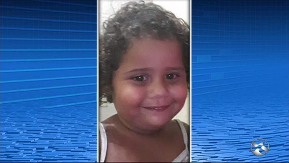 Geovana Maria da Silva, de 4 anos, foi morta apÃ³s ter sido atingida por uma bala perdida enquanto brincava na frente da casa onde morava, em SÃ£o Caetano â€” Foto: ReproduÃ§Ã£o/TV Asa Branca