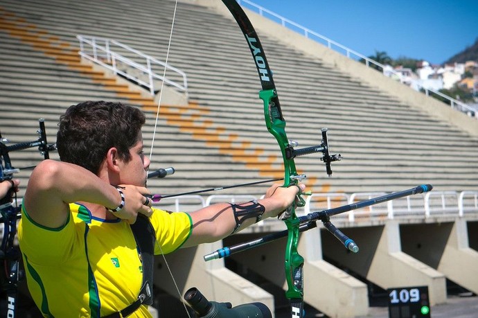 Marcus Vinícius D'Almeida, evento-teste, tiro com arco (Foto: Divulgação / World Archery) Marcus Vinícius D'Almeida, evento-teste, tiro com arco (Foto: Divulgação / World Archery)