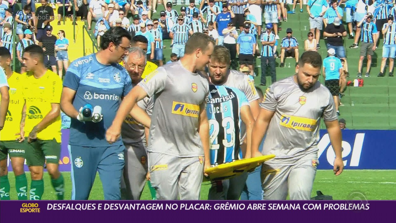 Desfalques e desvantagem no placar: Grêmio abre semana com problemas