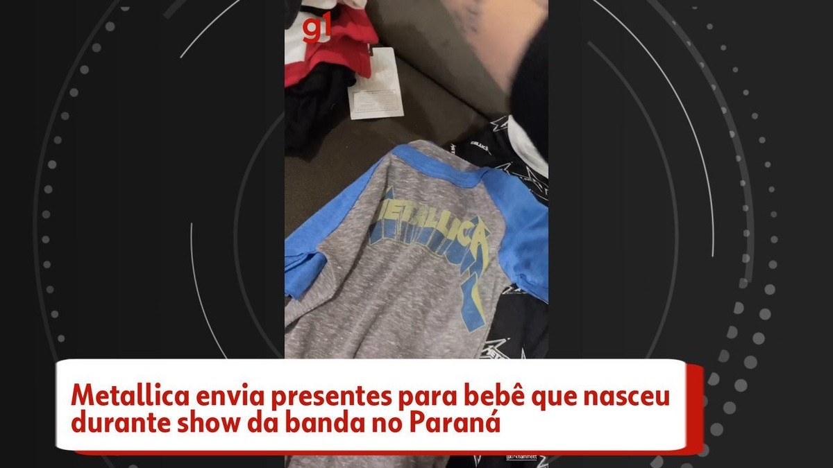 Metallica envia presentes para bebê que nasceu durante display da banda no Paraná: ‘Tudo parece um sonho’, diz mãe |  Paraná