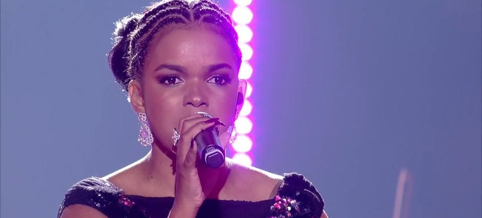 Jennifer Nascimento na final do 'Popstar' â Foto: ReproduÃ§Ã£o/TV Globo