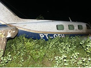Avião foi flagrado com droga na Honduras (Foto: Divulgação/ Polícia Federal)