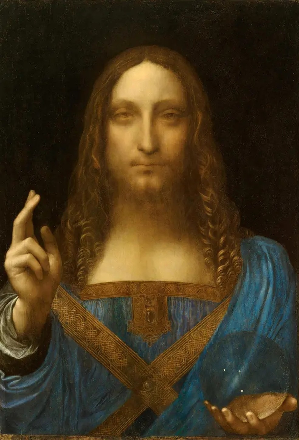 Quadro mais cara do mundo chama Salvator Mundi, de Leonardo da Vinci, e custa cerca de R$ 2,4 bilhões — Foto: Reprodução 