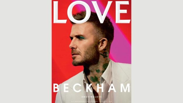 David Beckham na capa da revista 'Love' (Foto: Call This Number - Steve Mackey e Douglas Hart, Direção criativa: Katie Grand, Maquiadora: Miranda Joyce)