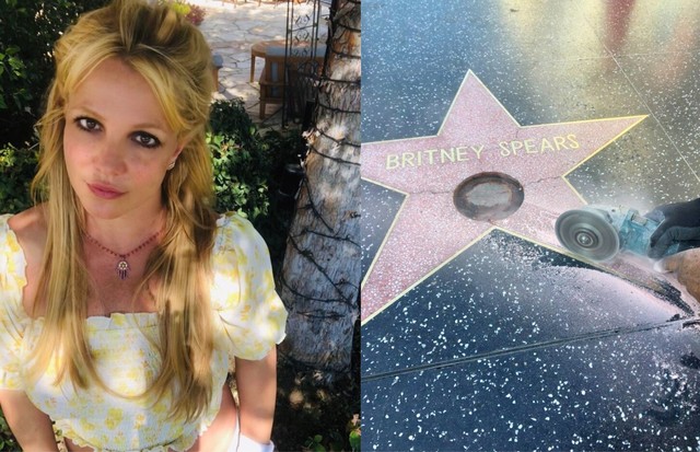 Após campanha dos fãs, estrela de Britney Spears na Calçada da Fama é restaurada (Foto: Reprodução/Instagram)