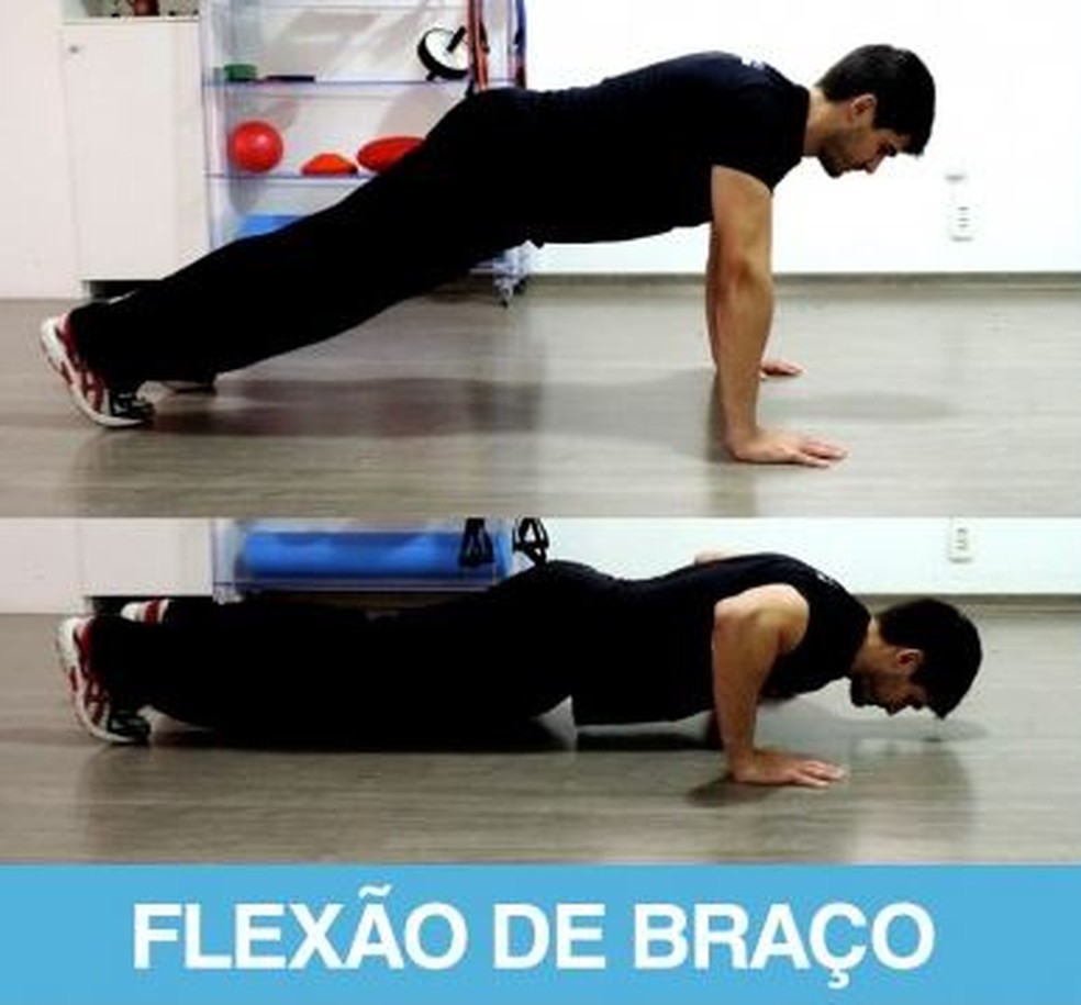 Aprenda a fazer flexão de braço — Foto: Reprodução/Personare