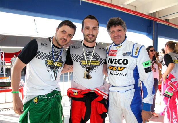 Maurício Manieri, Rodrigo Andrade e Fabio Villa Verde (Foto: Claudio Andrade)