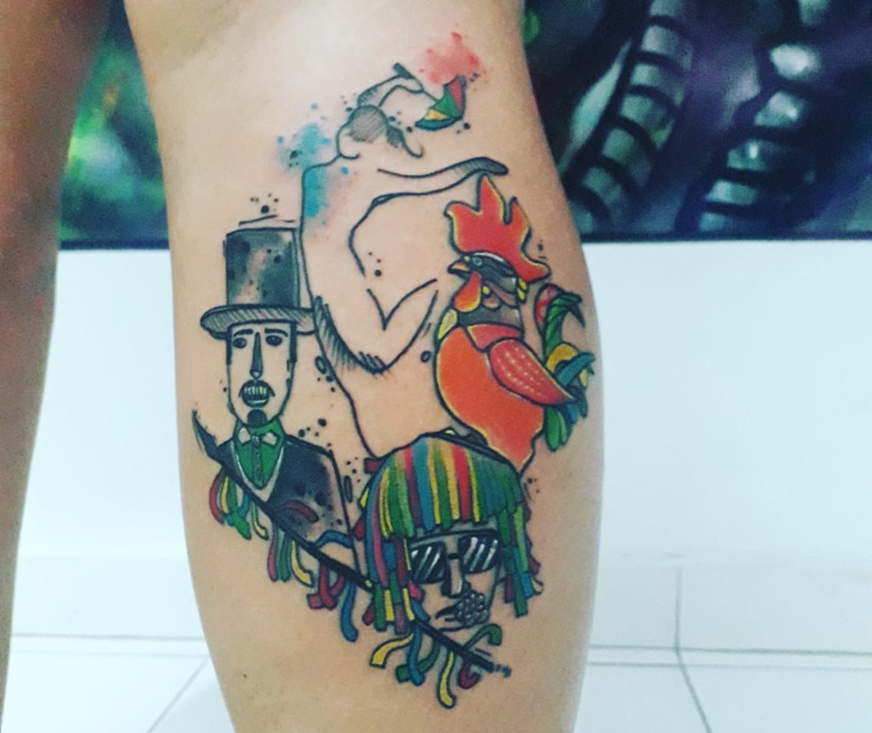 Bandeira do piaui em tatuagem Folioes Tatuam Simbolos De Agremiacoes E Carregam Na Pele A Paixao Pelo Carnaval Carnaval 2019 Em Pernambuco G1