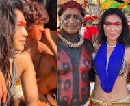 Danni Suzuki e o filho visitam tribo indígena no Alto Xingu: "Valorizar nossas riquezas "