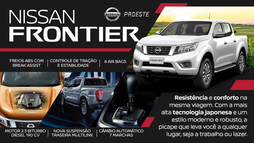 Nissan Frontier traz tecnologias in&eacute;ditas no segmento &mdash; Foto: Proeste Nissan/Divulga&ccedil;&atilde;o