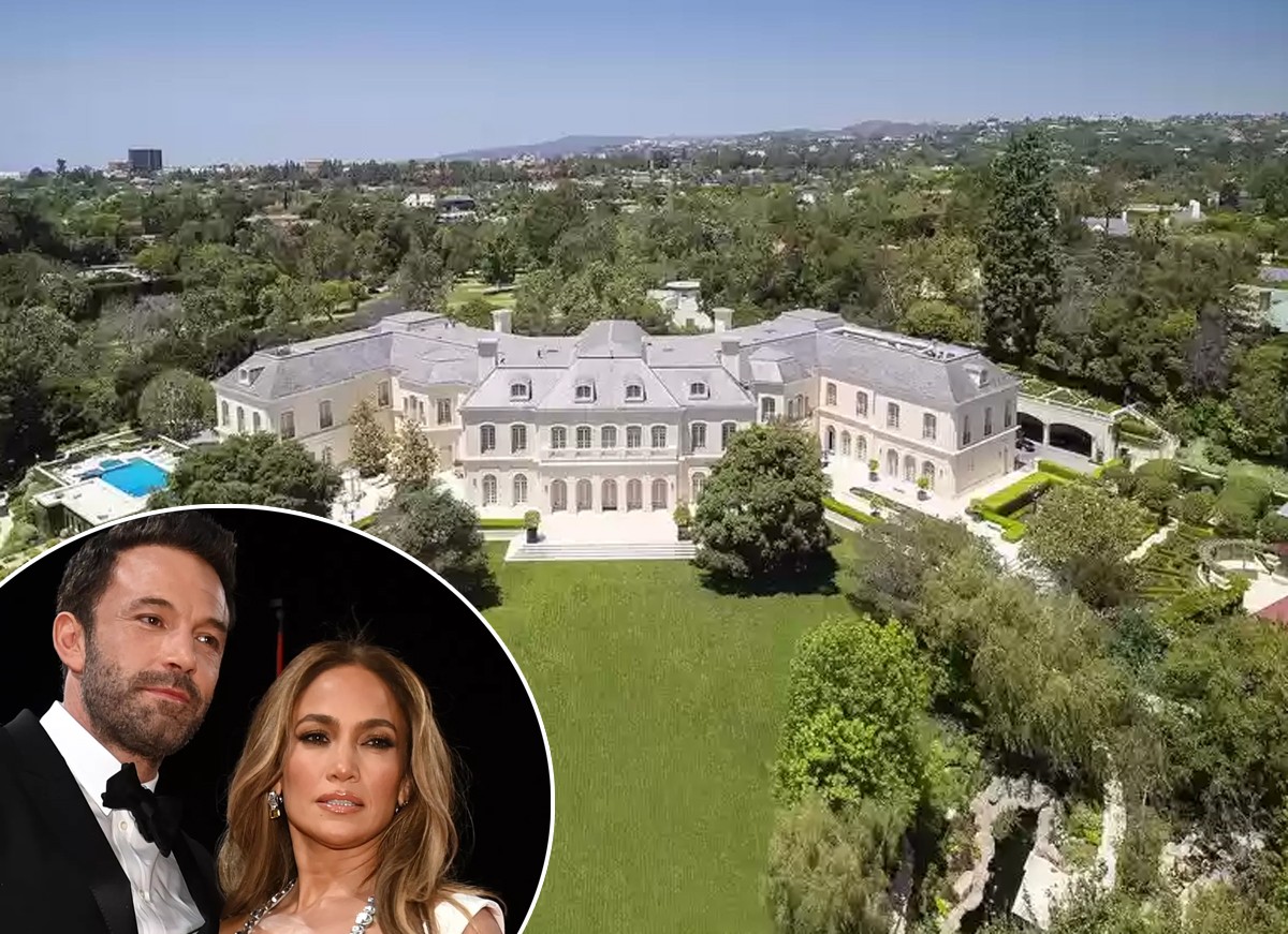 Jennifer Lopez e Ben Affleck cogitam comprar mansão de US$ 165 milhões (Foto: Getty Images e Realtor)